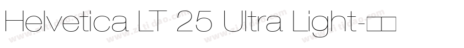 Helvetica LT 25 Ultra Light字体转换